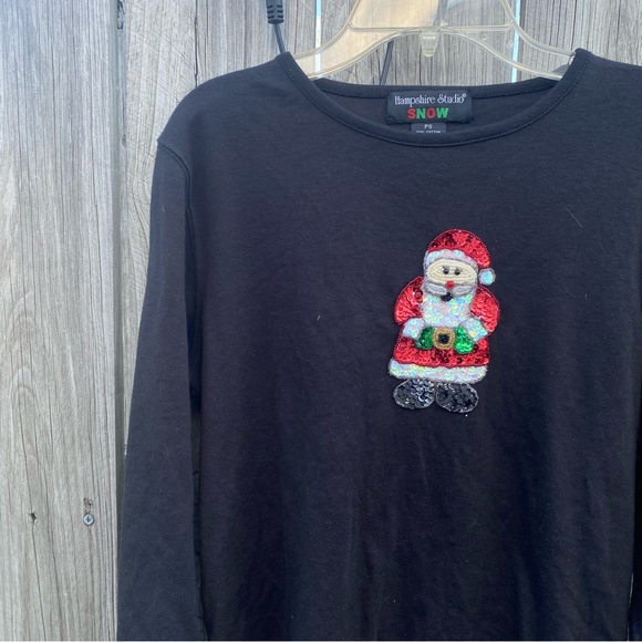 Vintage Hampshire Studio‎ SNOW embellished Santa Claus Long Sleeve PS - Picture 3 of 6